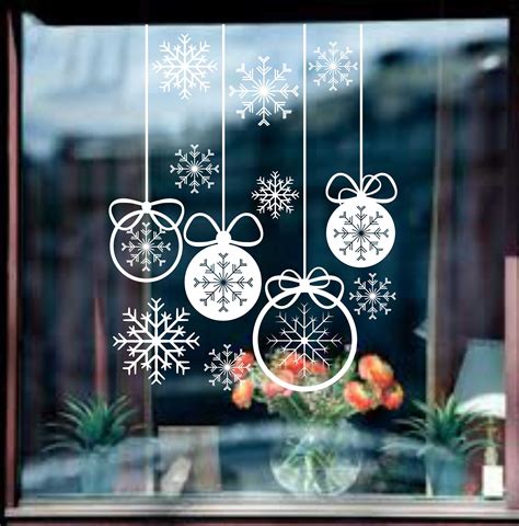 christmas decals for glass